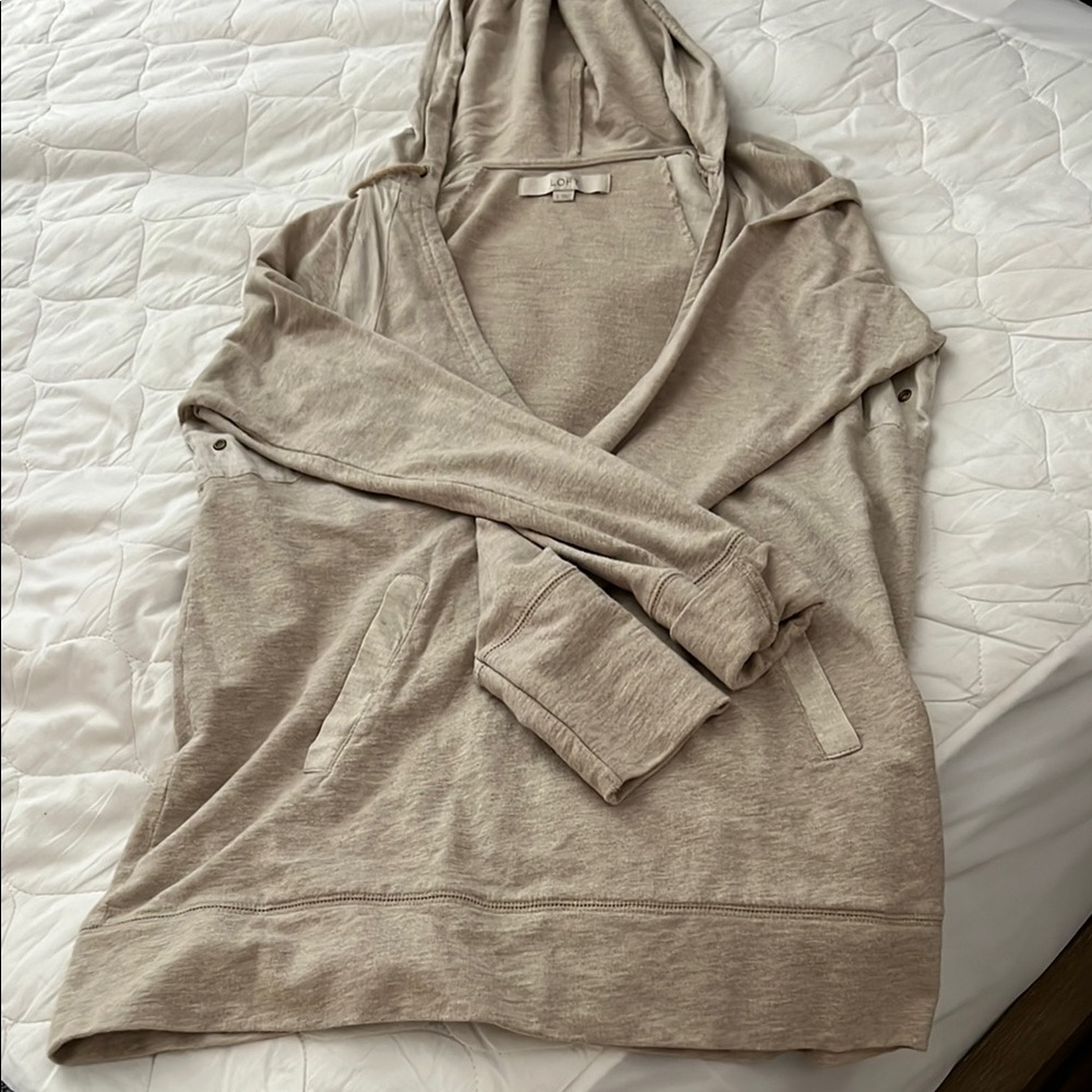 LOFT Beige Women's Hoodie Sweater